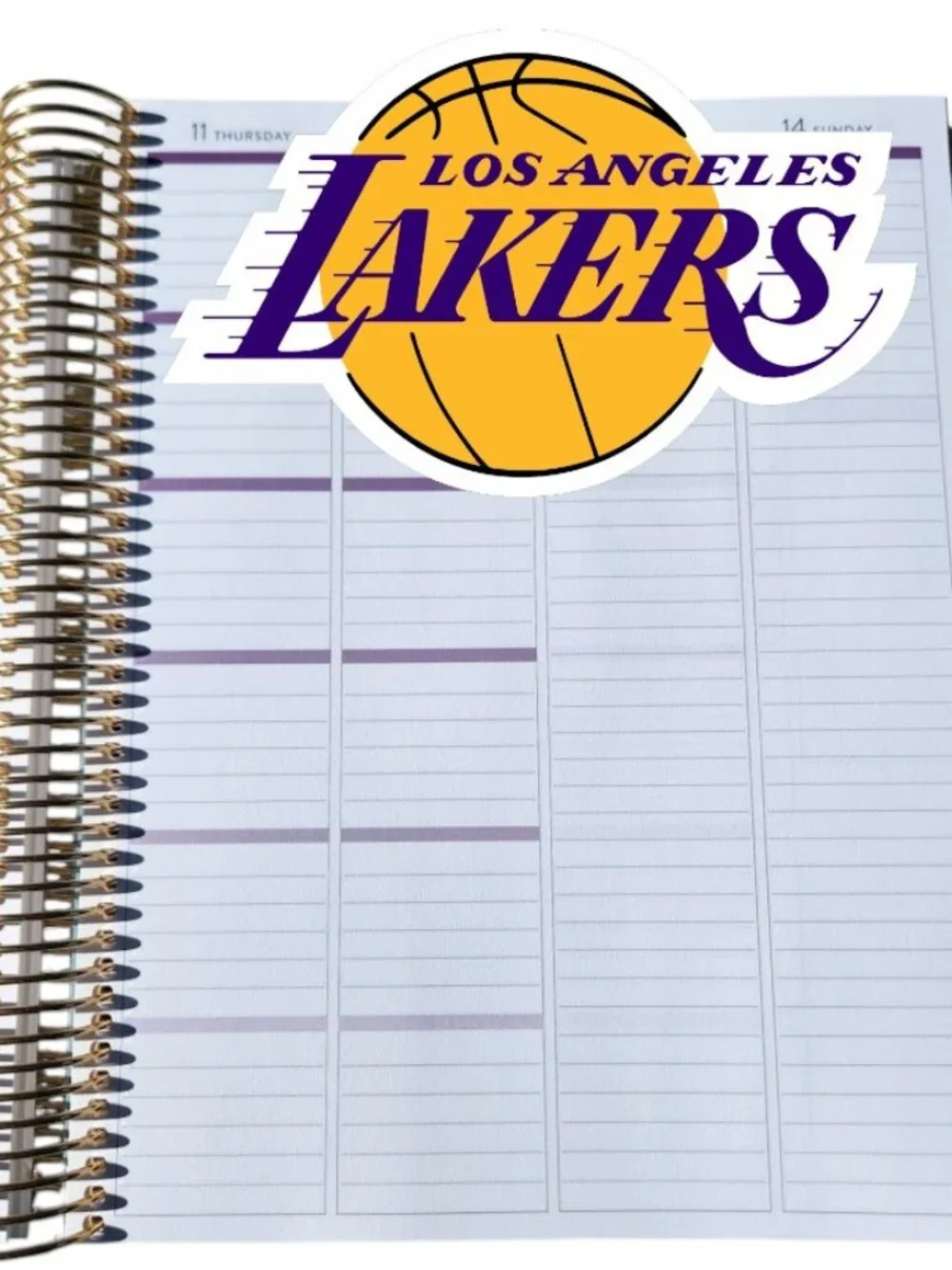 NEW Lakers Academic School Planner Calendar Organizer 2025-2026 Weekly Monthly T